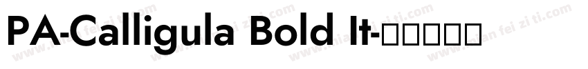 PA-Calligula Bold It字体转换